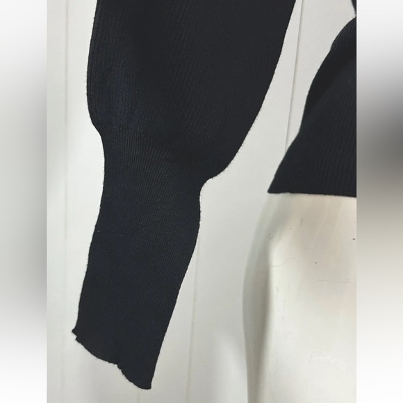 NWT Worthington Black Super Soft Long Sleeve Sweater Top mock neck size M - Picture 4 of 8